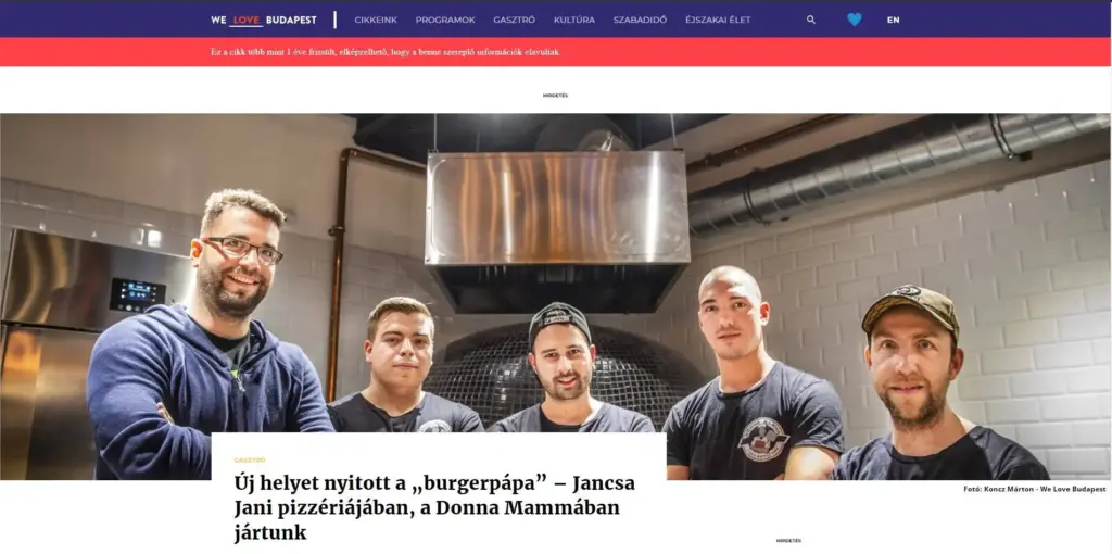 Donna Mamma nápolyi pizzázó referencia