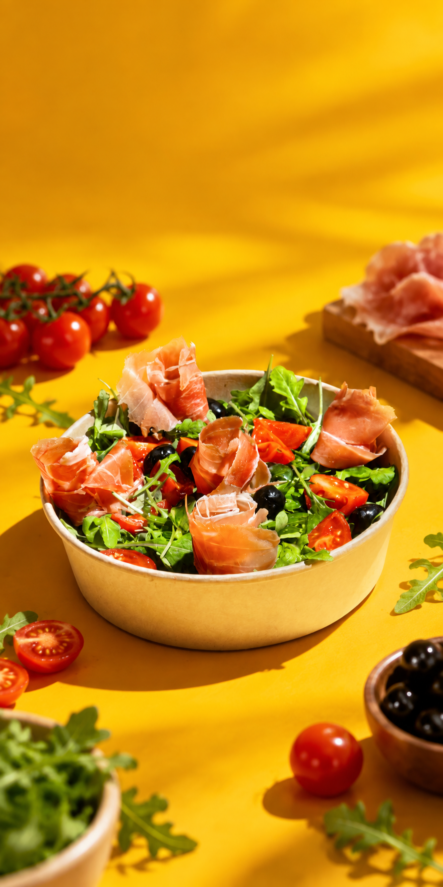 Prosciutto Crudo saláta rukkolával és koktélparadicsommal