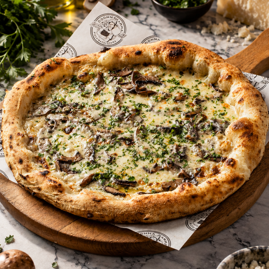 Truffle pizza szarvasgombás mascarponéval és portobello gombával