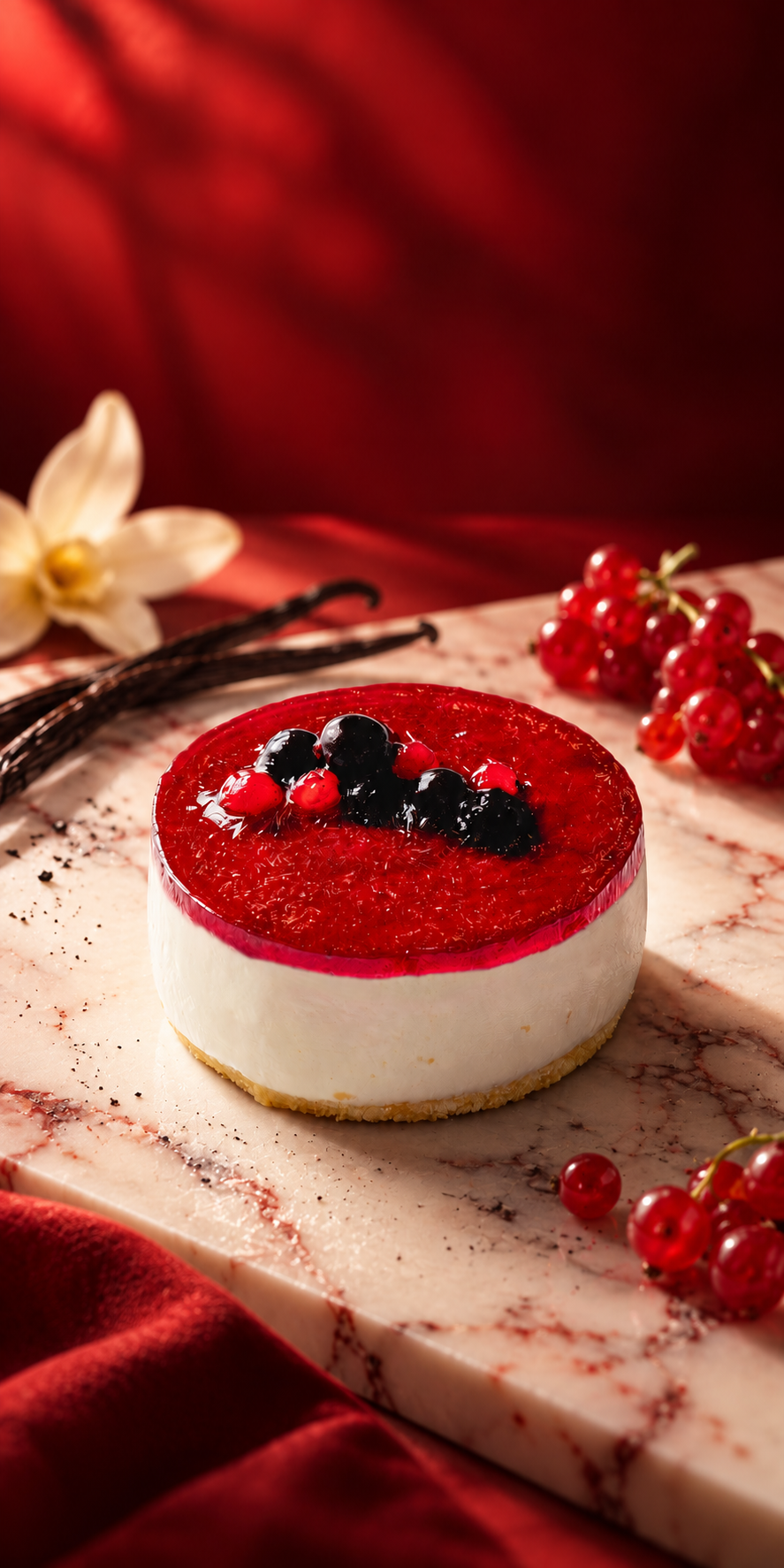 Panna cotta erdei gyümölcsökkel